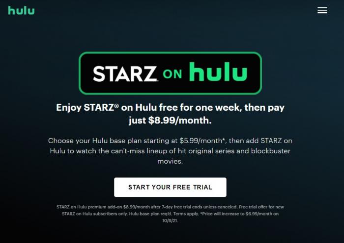 How Much Is A Starz Subscription On Hulu How Much Starz on Hulu: Enjoy Hulu Starz Free Trial & Add-on Plan