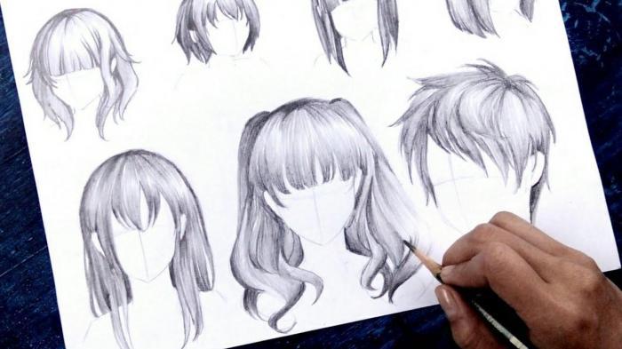 How to Draw a Manga Girl with Long Hair 34 View  StepbyStep Pictures   How 2 Draw Manga