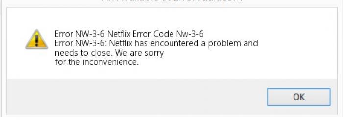 Como corrigir o código de erro Netflix NW-3-6